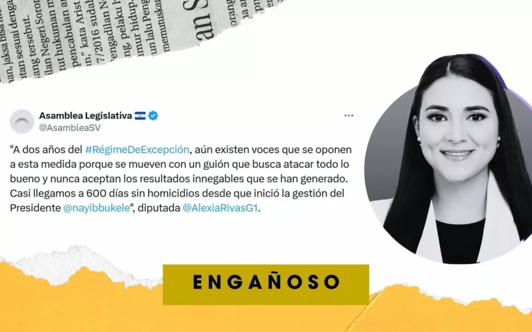 It is misleading that El Salvador is about to reach 600 days without homicides under the Bukele administration — Es engañoso que El Salvador esté por cumplir 600 días sin homicidios bajo la Administración Bukele
