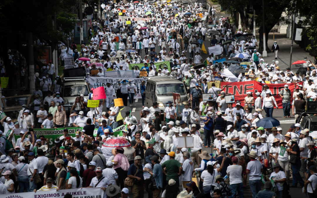 White March, the First Under Bukele’s Rule — Marcha blanca, la primera del bukelato