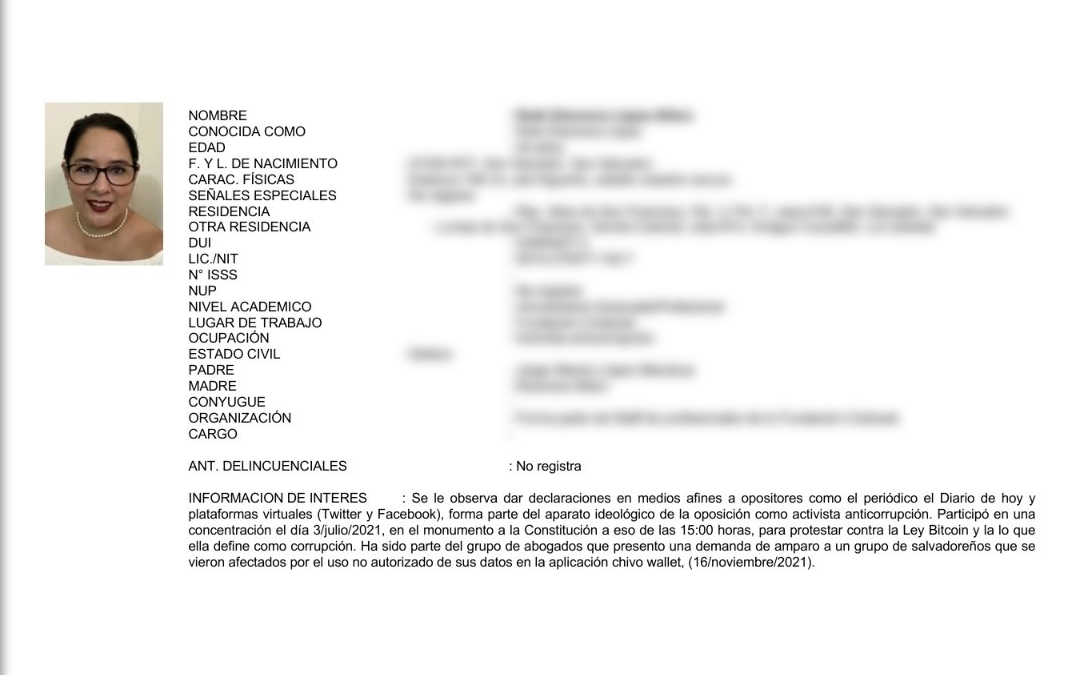 Police Intelligence Has Profiled Individuals Considered “Critical” of the Government — Inteligencia policial ha perfilado a personas consideradas “críticas” del gobierno