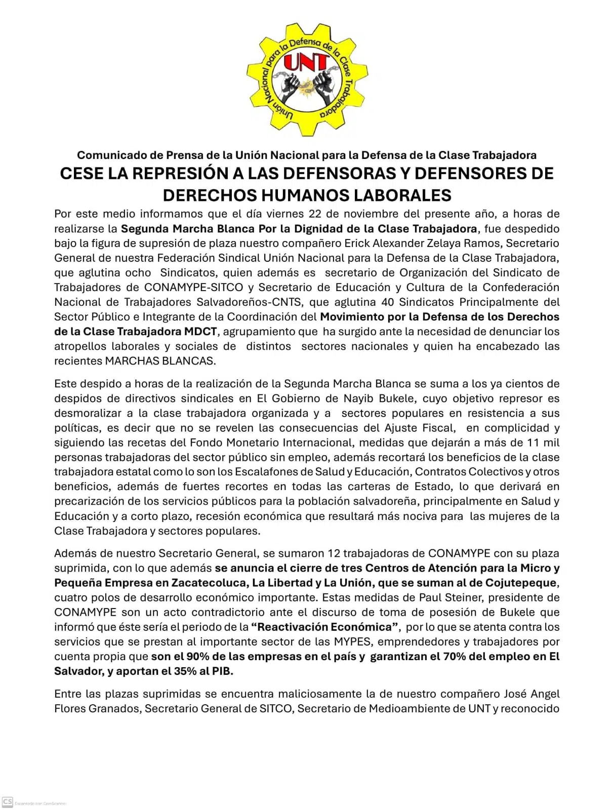 Unions Call for Activation of International Mechanisms in Response to Public Sector Terminations — Sindicatos llaman a activar mecanismos internacionales ante despidos en el sector público