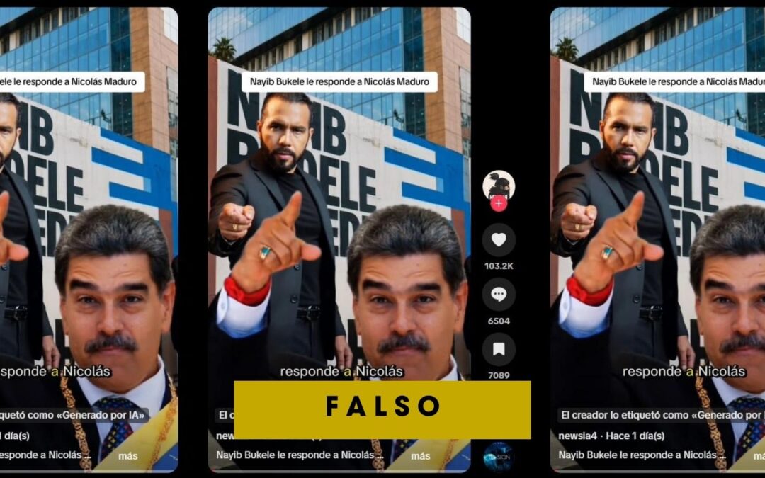 It’s False That Bukele Responded to Maduro About Venezuelans Held in the CECOT — Es falso que Bukele respondió a Maduro sobre venezolanos recluidos en el CECOT
