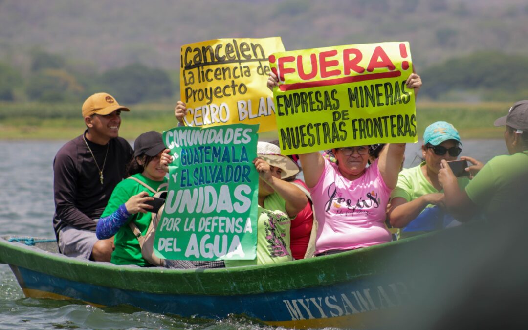 “Territories free of mining exploitation”: fifth aquatic march on Lake Güija — “Territorios libres de explotación minera”: quinta marcha acuática en Lago de Güija