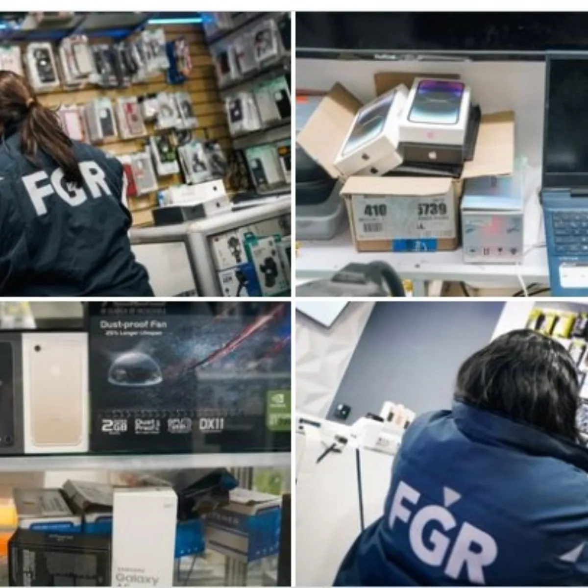 Businesses linked to network accused of smuggling high-end cell phones and consoles from the United States raided — Allanan comercios vinculados a red acusada de ingresar de contrabando celulares de alta gama y consolas desde Estados Unidos
