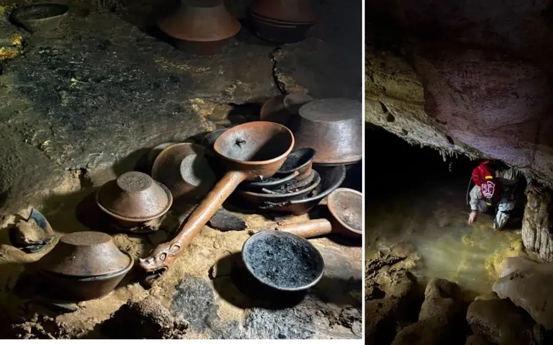 179 Pre-Hispanic Archaeological Pieces Dating to 900 A.D. Found in Mundo Zoque Cave — Hallan 179 piezas arqueológicas prehispánicas del año 900 d.C. en cueva Mundo Zoque
